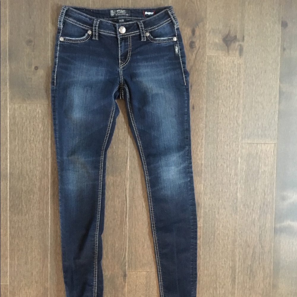 Silver jeans Suki mid super skinny pants